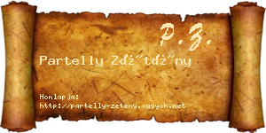 Partelly Zétény névjegykártya